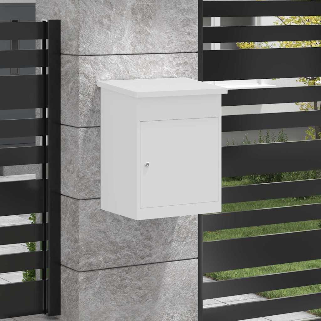Parcel Drop Box White 44 x 35 x 59 cm Steel