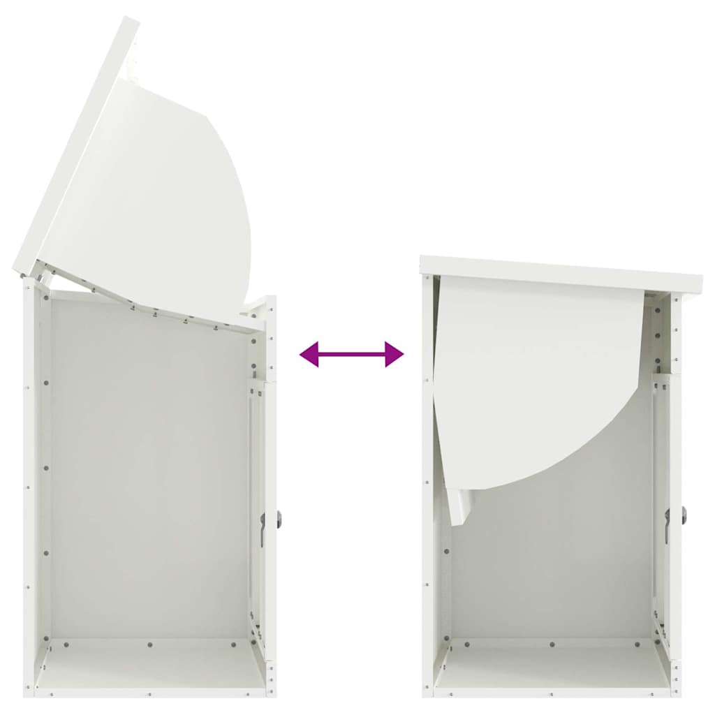 Parcel Drop Box White 44 x 35 x 59 cm Steel