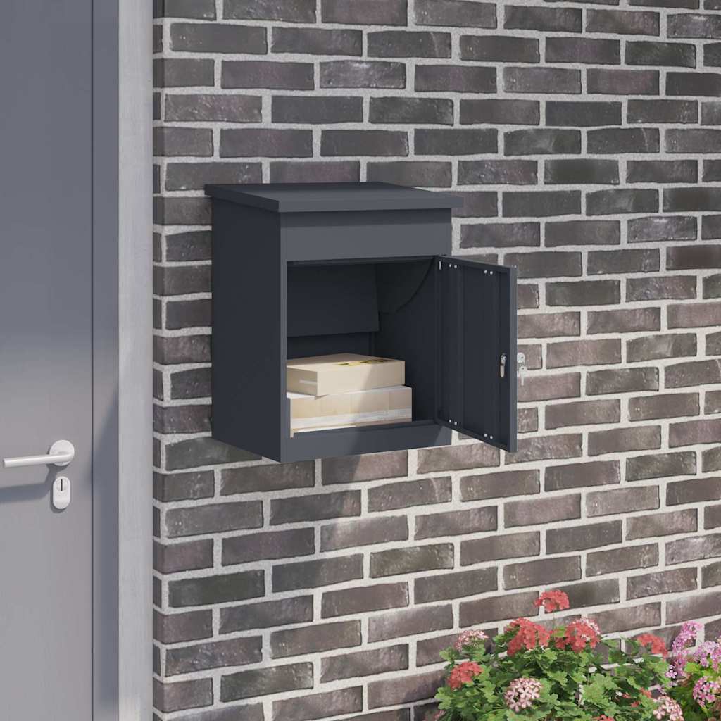 Parcel Drop Box Anthracite 44 x 35 x 59 cm Steel