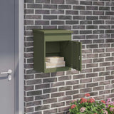 Parcel Drop Box Olive green 44 x 35 x 59 cm Steel
