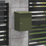 Parcel Drop Box Olive green 44 x 35 x 59 cm Steel