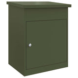 Parcel Drop Box Olive green 44 x 35 x 59 cm Steel
