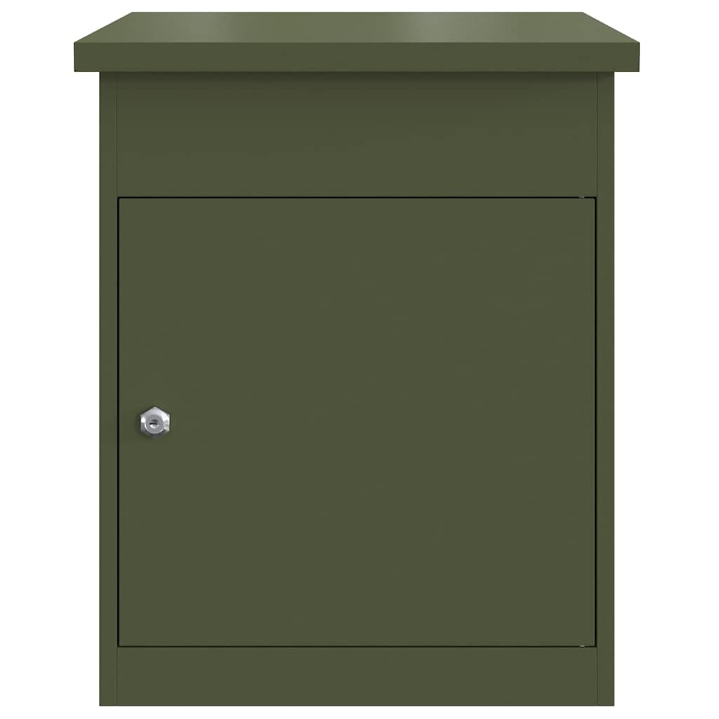 Parcel Drop Box Olive green 44 x 35 x 59 cm Steel