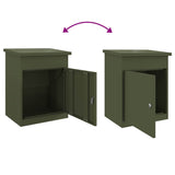 Parcel Drop Box Olive green 44 x 35 x 59 cm Steel