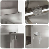 Parcel Drop Box Black 44 x 35 x 59 cm Stainless steel