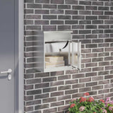 Parcel Drop Box Black 44 x 35 x 59 cm Stainless steel