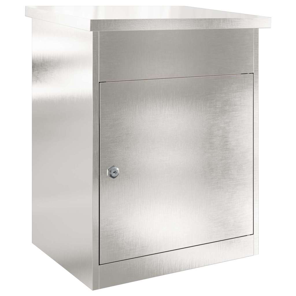Parcel Drop Box Black 44 x 35 x 59 cm Stainless steel