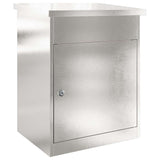 Parcel Drop Box Black 44 x 35 x 59 cm Stainless steel