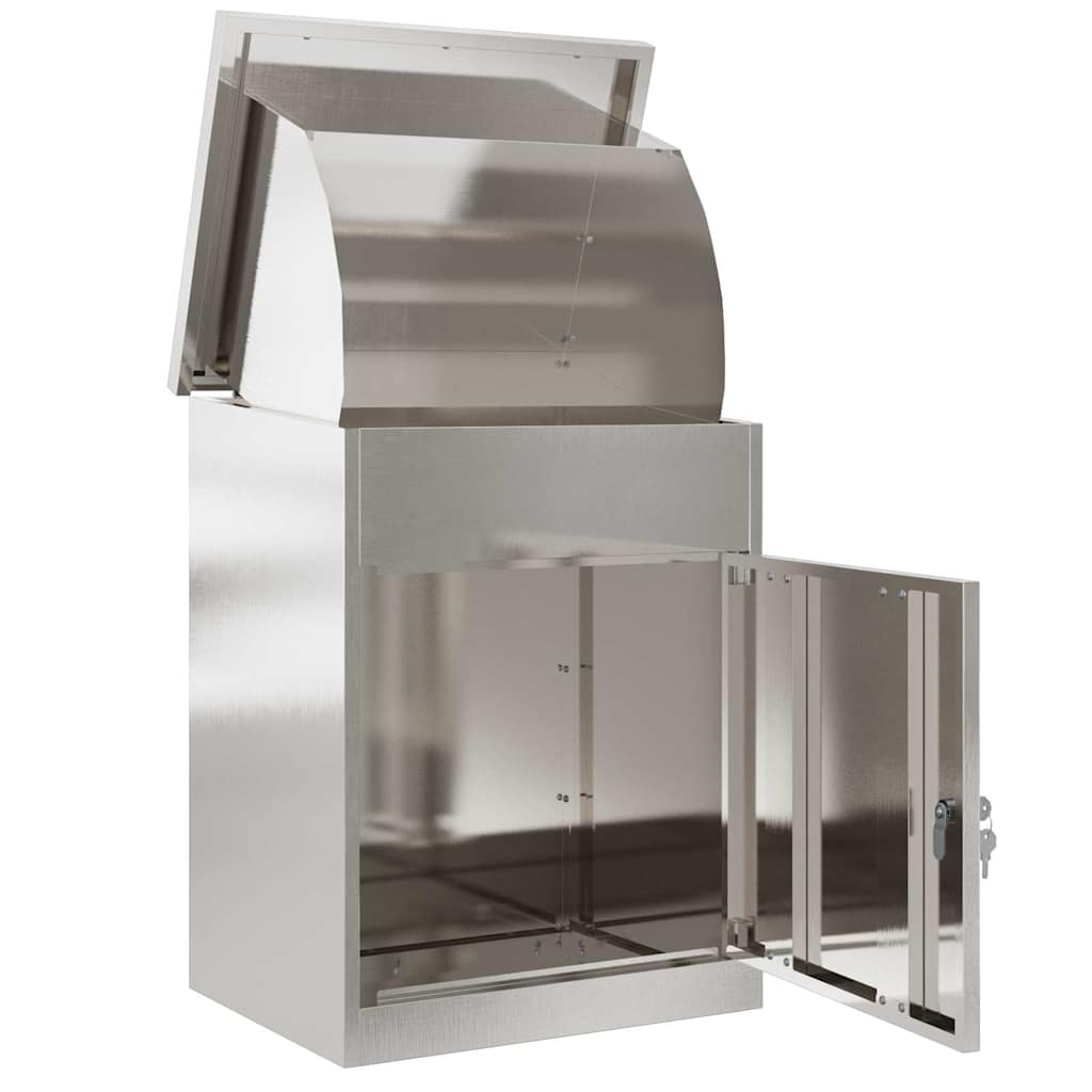 Parcel Drop Box Black 44 x 35 x 59 cm Stainless steel