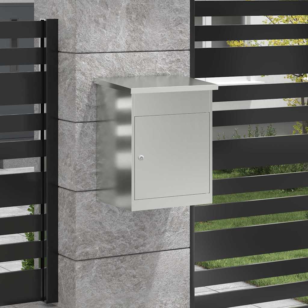 Parcel Drop Box Black 44 x 35 x 59 cm Galvanised steel