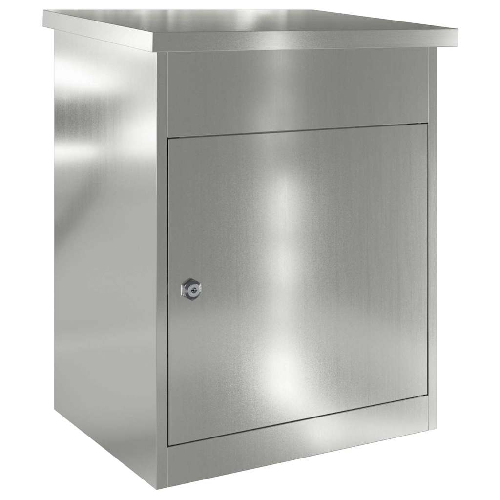 Parcel Drop Box Black 44 x 35 x 59 cm Galvanised steel