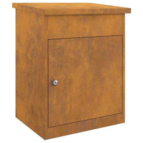 Parcel Drop Box Rusty 44 x 35 x 59 cm Weathering steel