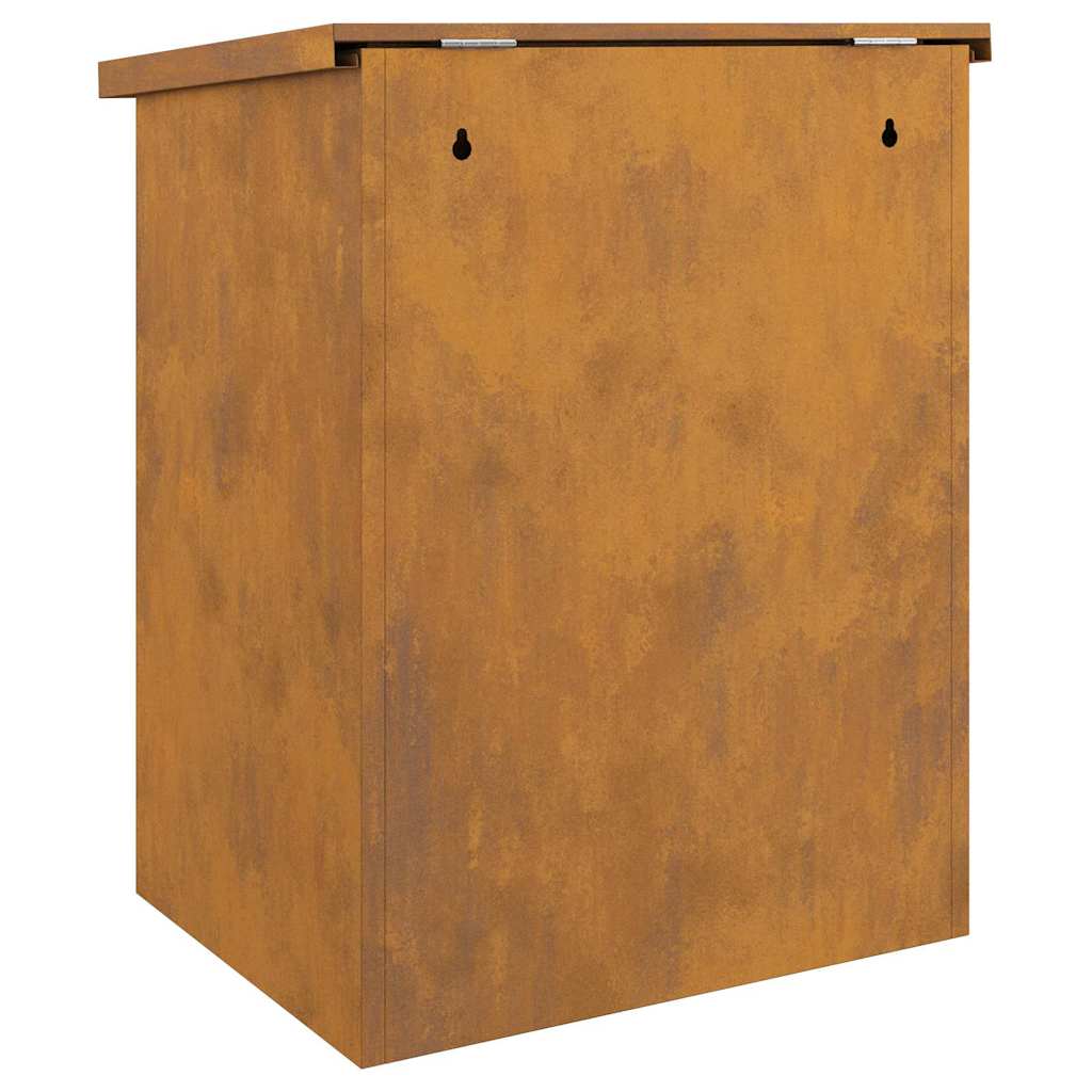 Parcel Drop Box Rusty 44 x 35 x 59 cm Weathering steel