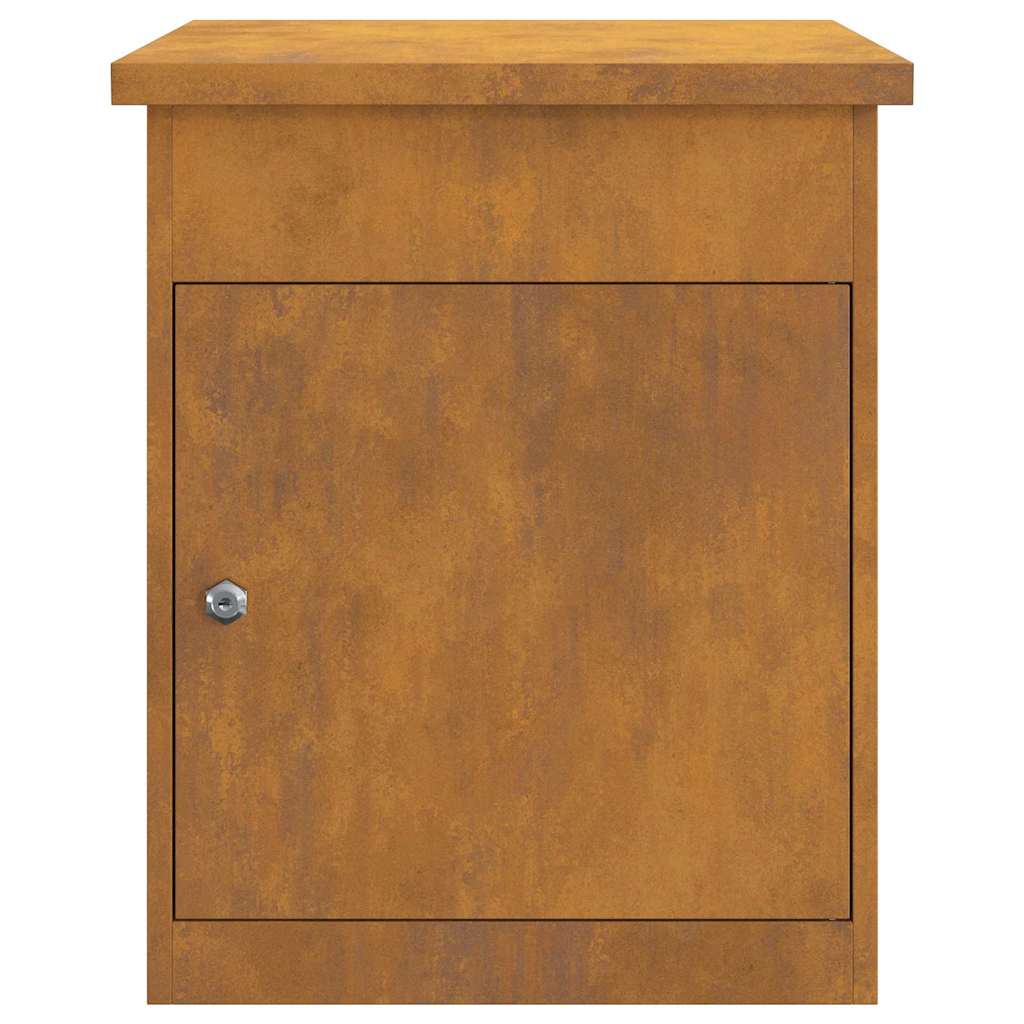 Parcel Drop Box Rusty 44 x 35 x 59 cm Weathering steel