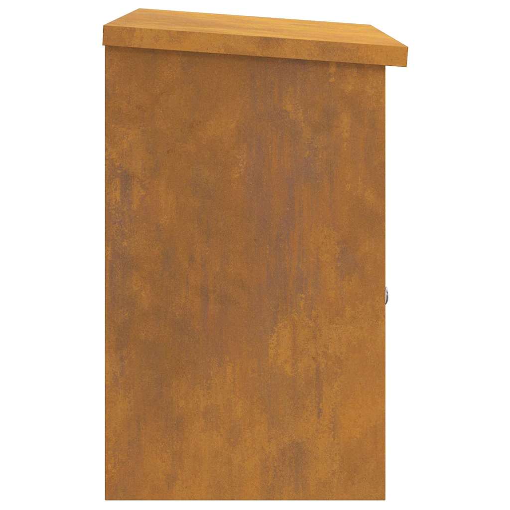 Parcel Drop Box Rusty 44 x 35 x 59 cm Weathering steel