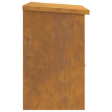 Parcel Drop Box Rusty 44 x 35 x 59 cm Weathering steel