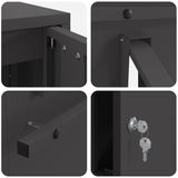 Mailbox Black 30 x 23 x 55 cm Steel