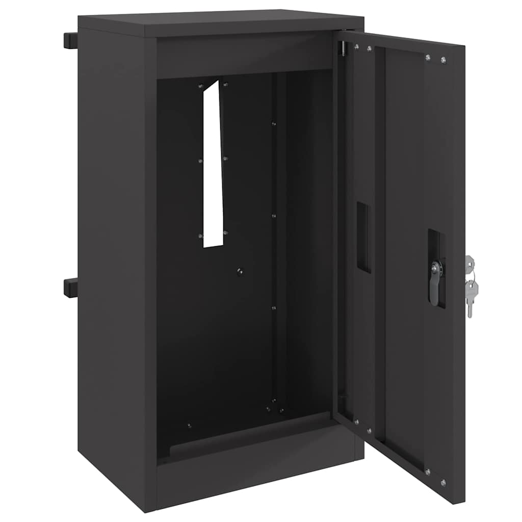 Mailbox Black 30 x 23 x 55 cm Steel