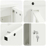 Mailbox White 30 x 23 x 55 cm Steel