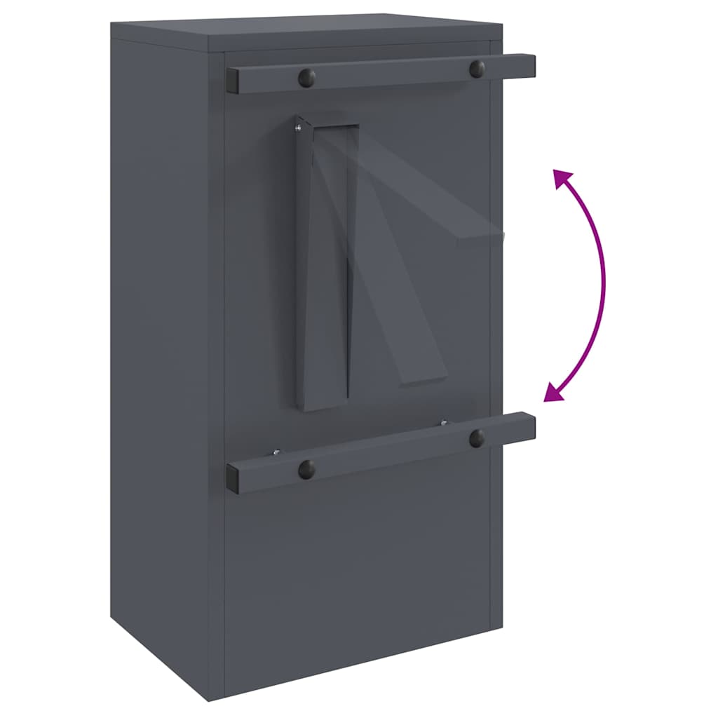 Mailbox Anthracite 30 x 23 x 55 cm Steel