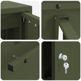 Mailbox Olive green 30 x 23 x 55 cm Steel