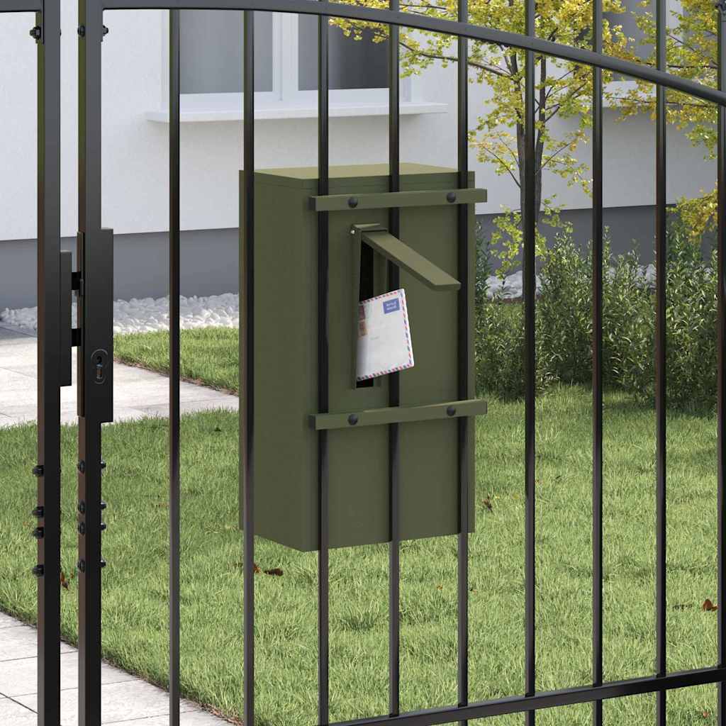 Mailbox Olive green 30 x 23 x 55 cm Steel