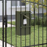 Mailbox Olive green 30 x 23 x 55 cm Steel
