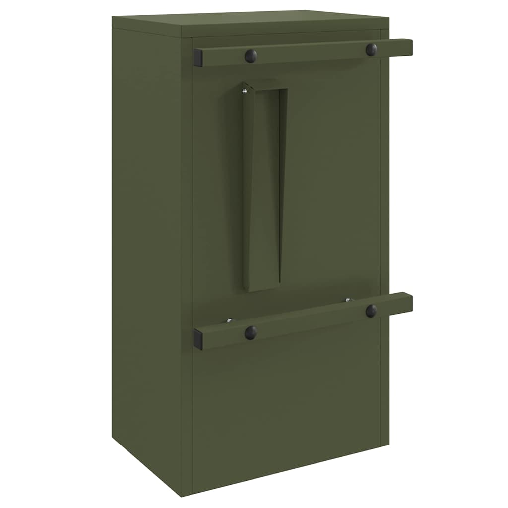 Mailbox Olive green 30 x 23 x 55 cm Steel