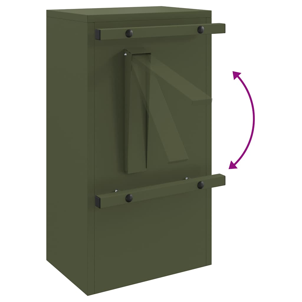 Mailbox Olive green 30 x 23 x 55 cm Steel