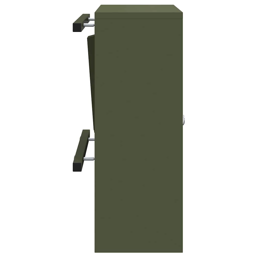 Mailbox Olive green 30 x 23 x 55 cm Steel