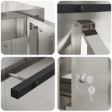 Mailbox Black 30 x 23 x 55 cm Stainless steel