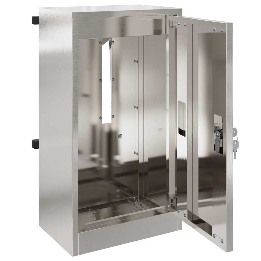 Mailbox Black 30 x 23 x 55 cm Stainless steel