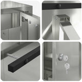 Mailbox Black 30 x 23 x 55 cm Galvanised steel