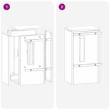 Mailbox Black 30 x 23 x 55 cm Galvanised steel