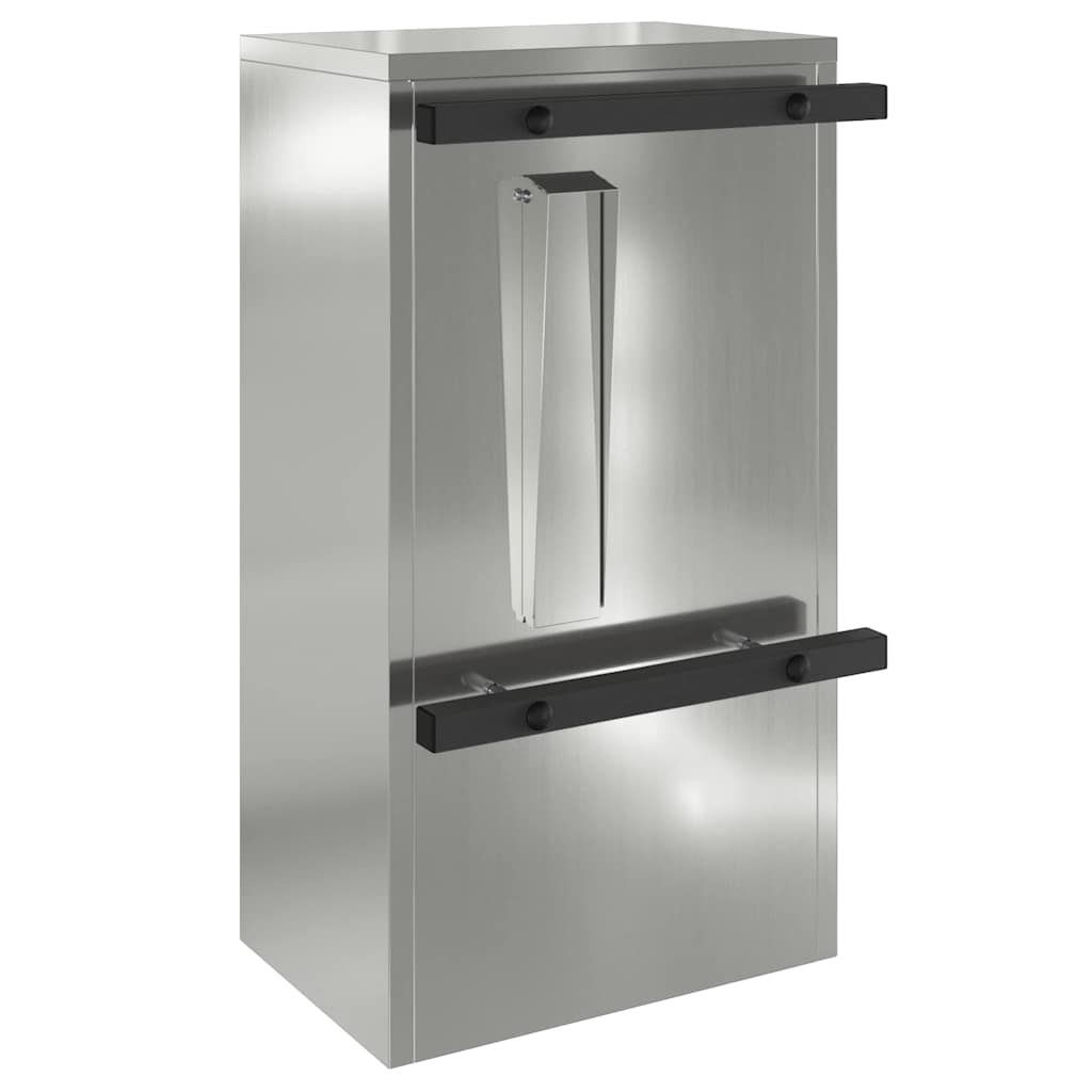 Mailbox Black 30 x 23 x 55 cm Galvanised steel