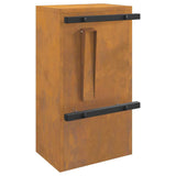 Mailbox Rusty 30 x 23 x 55 cm Weathering steel