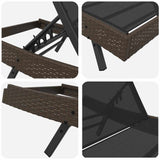Sun Loungers 3 pcs Brown 40 x 40 x 40.5 cm Poly Rattan