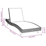 Sun Loungers 3 pcs Brown 40 x 40 x 40.5 cm Poly Rattan