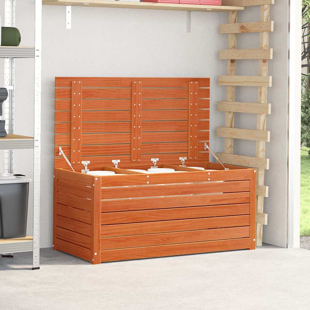 Garden Storage Box with Storage Wax brown 101 x 50.5 x 46.5 cm