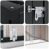 Bike Shed 3 pcs Anthracite 215 x 206 x 157 cm Metal