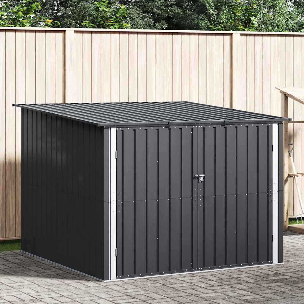 Bike Shed 3 pcs Anthracite 215 x 206 x 157 cm Metal