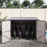 Bike Shed 3 pcs Anthracite 215 x 206 x 157 cm Metal
