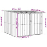 Bike Shed 3 pcs Anthracite 215 x 206 x 157 cm Metal