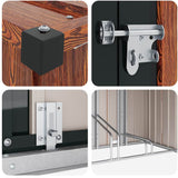 Bike Shed 3 pcs Brown 215 x 206 x 157 cm Metal