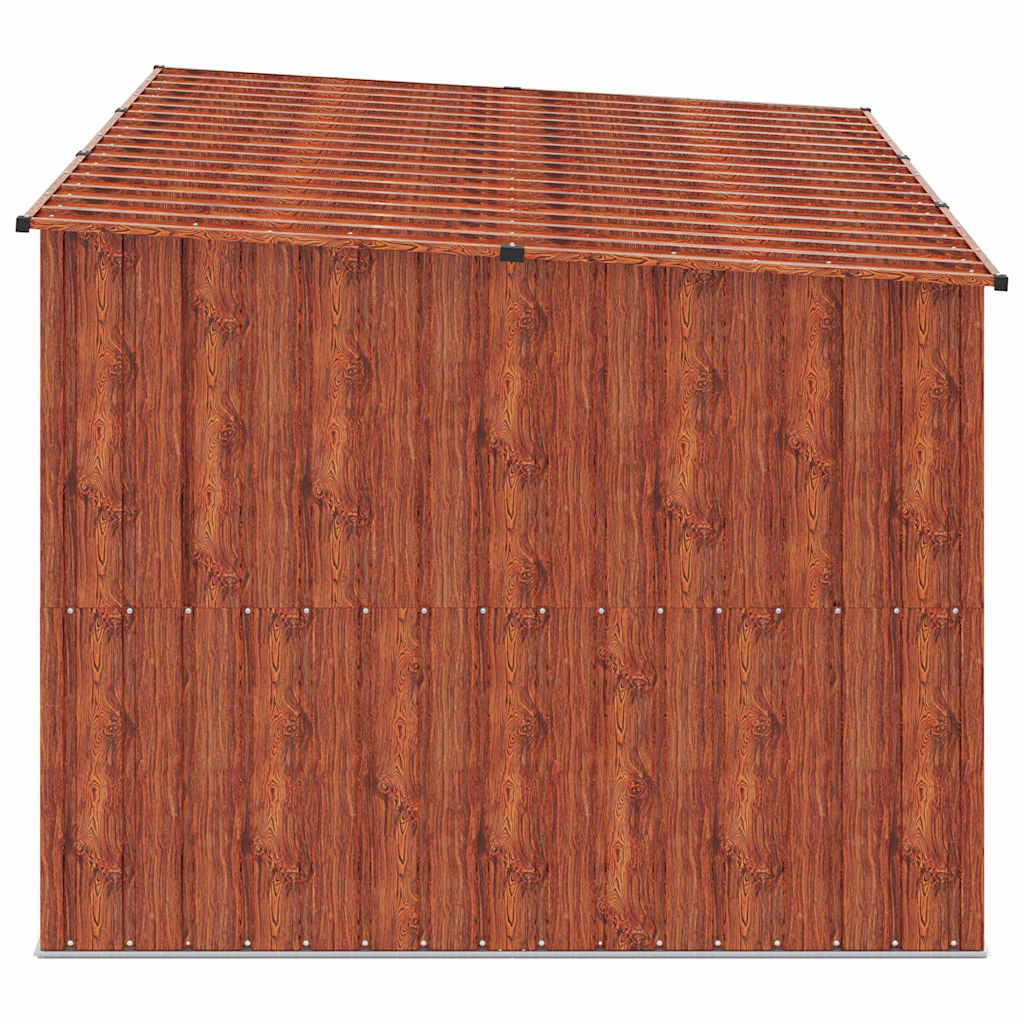 Bike Shed 3 pcs Brown 215 x 206 x 157 cm Metal