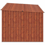 Bike Shed 3 pcs Brown 215 x 206 x 157 cm Metal