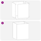 Garden Planter Black 32 x 32 x 40 cm Cold-rolled steel