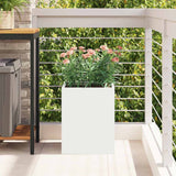Garden Planter White 32 x 32 x 40 cm Cold-rolled steel