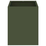 Garden Planter Olive green 32 x 32 x 40 cm Cold-rolled steel
