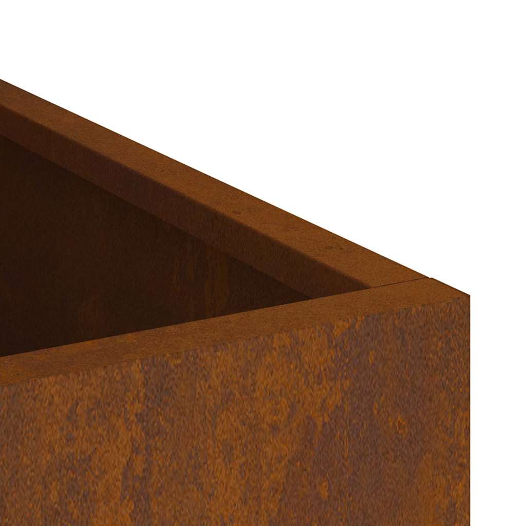 Garden Planter Brown 32 x 32 x 40 cm Weathered steel
